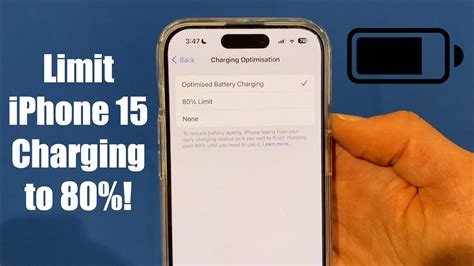 What is the 80% limit on iPhone 15?