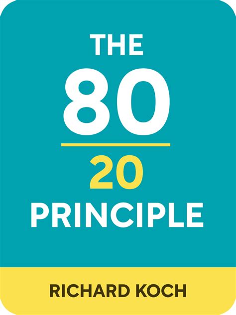 What is the 80 20 principle summary?