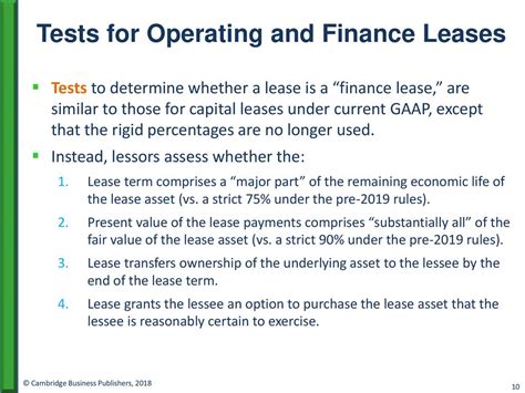 What is the 90% test for leases?