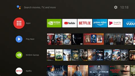 What is the Android TV home screen?