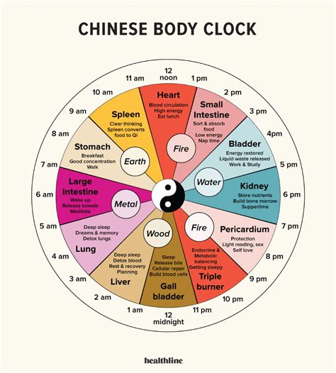 What is the Chinese body clock 7pm to 9pm?