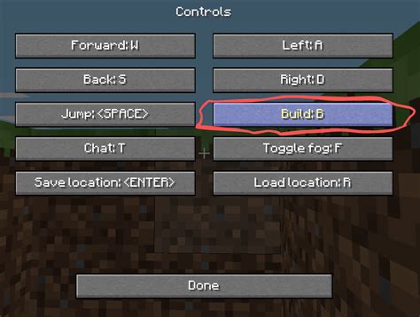 What is the E key in Minecraft?