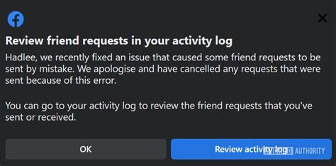 What is the Facebook glitch friend request?