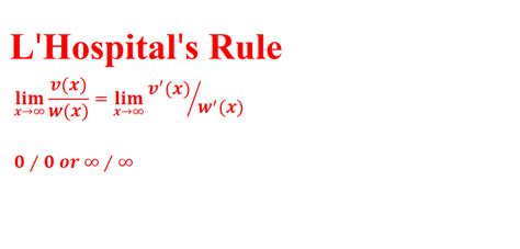 What is the L hospital rule in trigonometry?