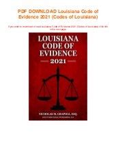 What is the Louisiana Code of evidence 705?