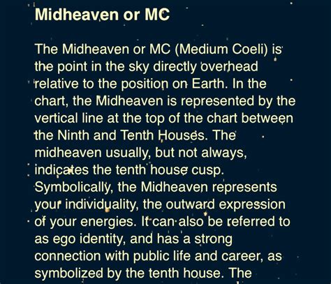 What is the MC in the 10th house?