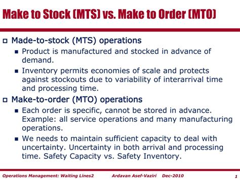 What is the MTO MTS strategy?