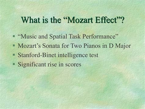 What is the Mozart effect theory?