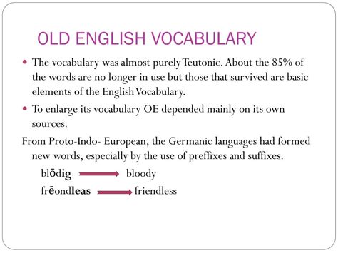 What is the Old English word for out?