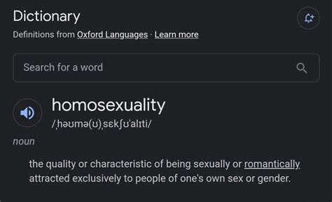 What is the Oxford definition of gay?