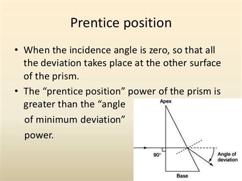 What is the Prentice rule of prism?