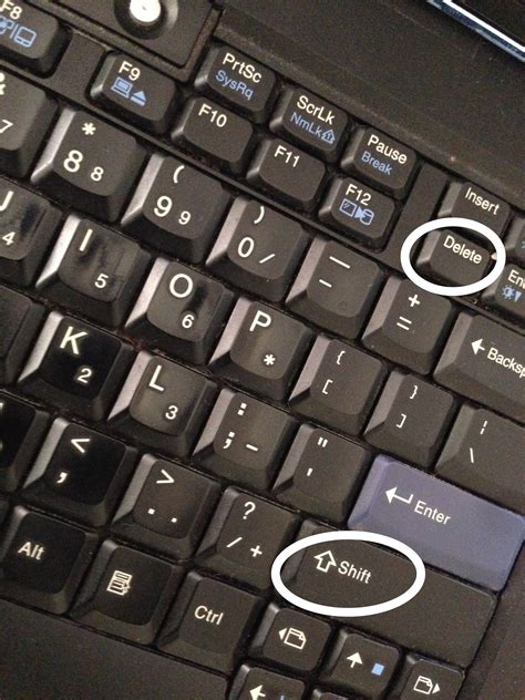 What is the Shift +Delete key?