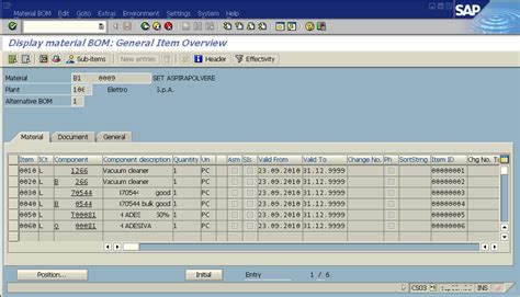 What is the Tcode for checking BOM in SAP?