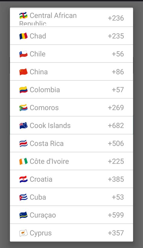 What is the US country code for WhatsApp?