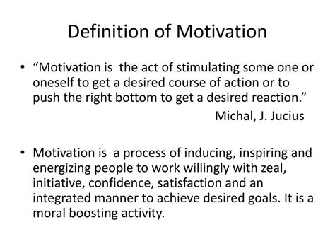 What is the academic definition of motivation?