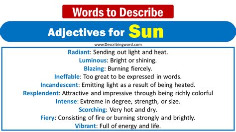 What is the adjective of sun?