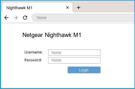 What is the admin password for NETGEAR M1?