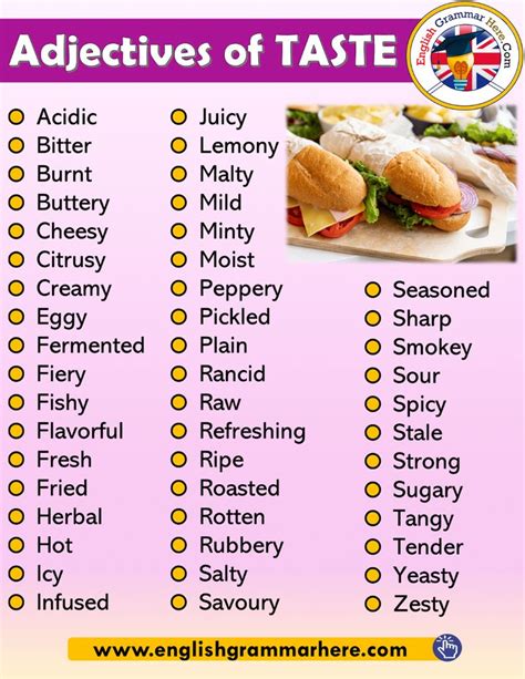 What is the adverb for taste?