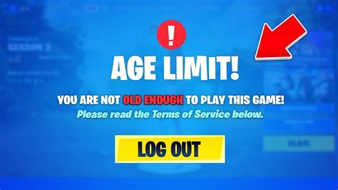 What is the age limit for fortnite?