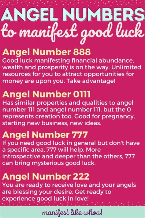 What is the angel number for good luck?