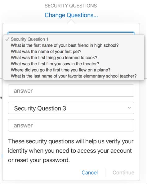 What is the answer to security question?