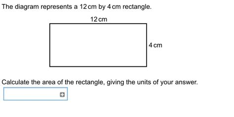 What is the area of 12cm and 4cm?