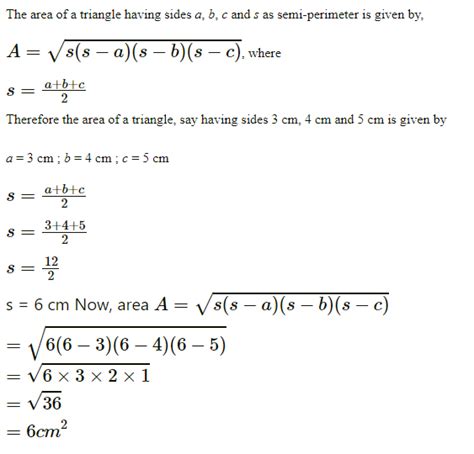 What is the area of 3cm 4cm and 5cm?