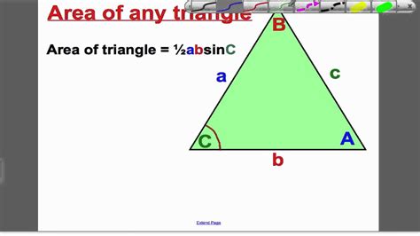 What is the area of a triangle Class 5?