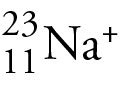 What is the atomic notation for sodium 23?
