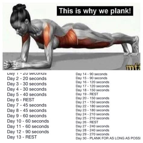 What is the average plank time?