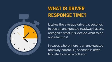 What is the average reaction time for a driver?