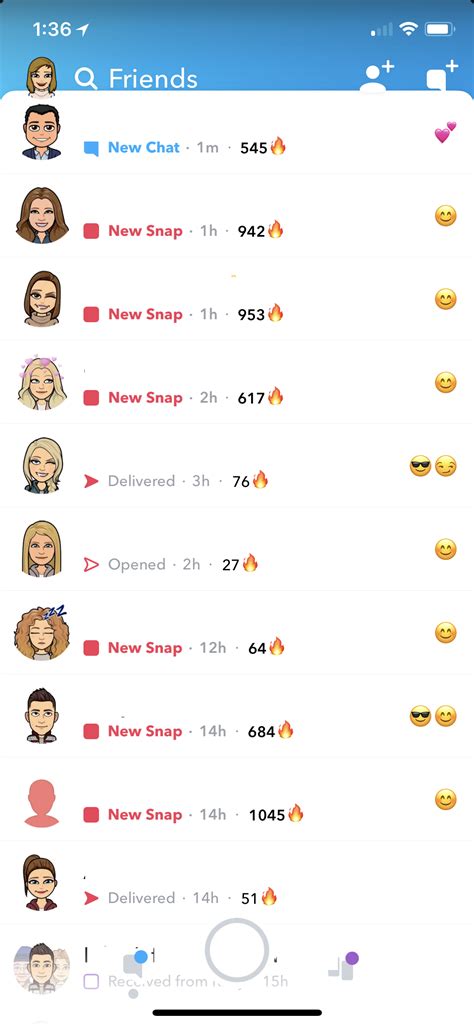 What is the average streak on Snapchat?