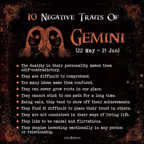 What is the bad side of Gemini zodiac?
