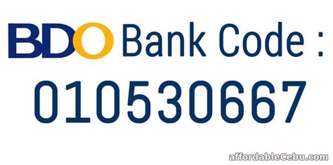 What is the bank code for PayPal BDO?