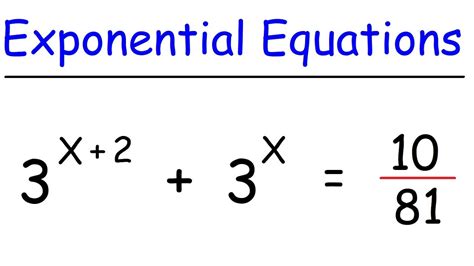 What is the basic exponential equation?