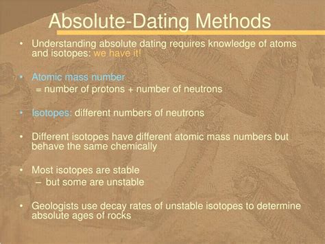 What is the best absolute dating method?