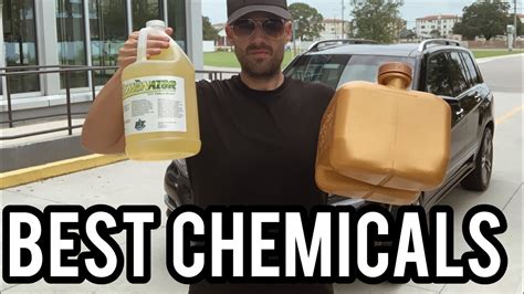 What is the best chemical to use before pressure washing?