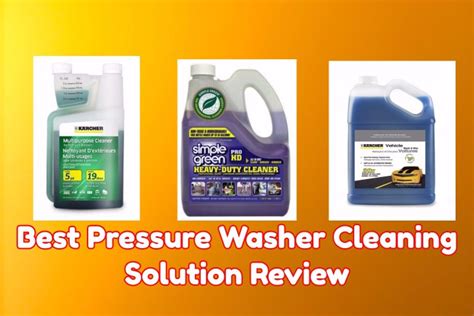 What is the best cleaning solution to use in a pressure washer?