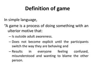 What is the best definition of game?