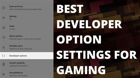 What is the best developer option setting for gaming?