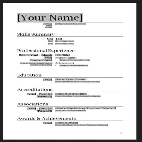 What is the best document to make a resume?