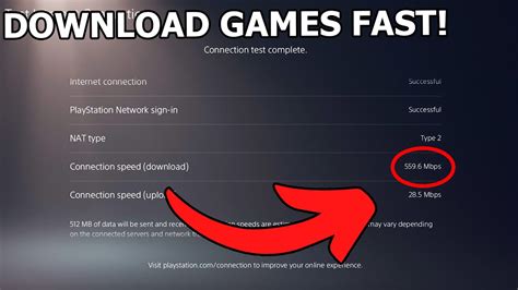 What is the best download speed for PS5?