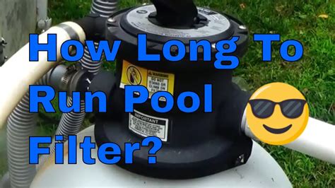 What is the best hours to run your pool filter?