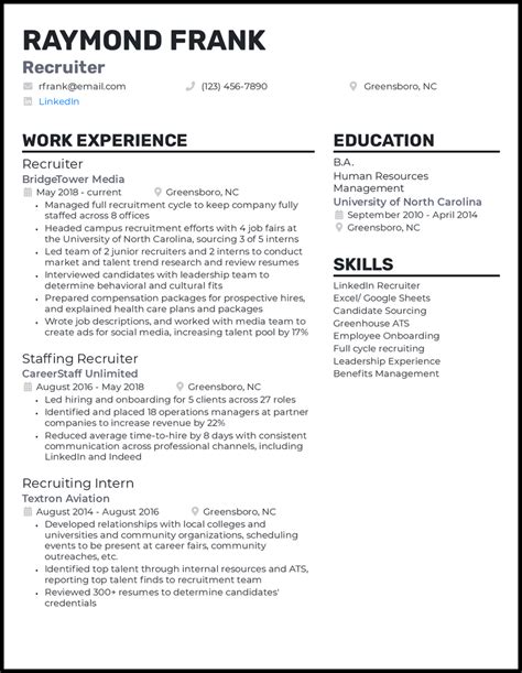 What is the best resume format by recruiters?