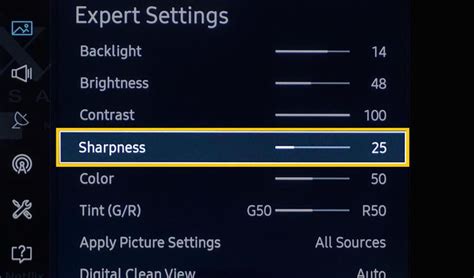 What is the best sharpness setting for Samsung TV?