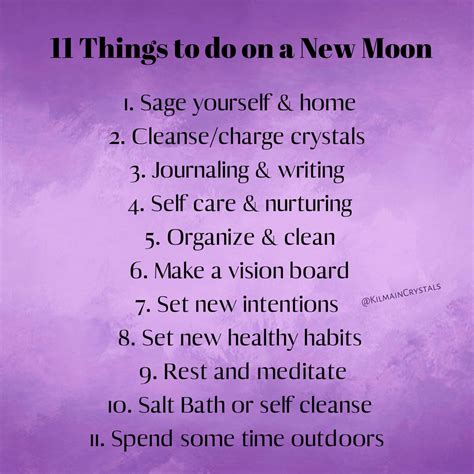 What is the best thing to do during a new moon?