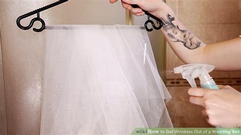 What is the best way to get wrinkles out of a wedding veil?