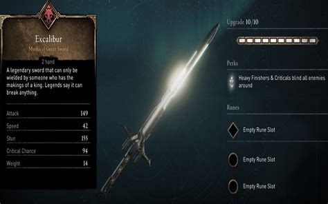 What is the best weapon for Excalibur?