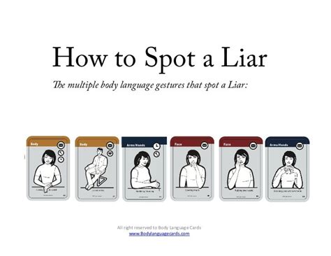 What is the body language of a Lier?