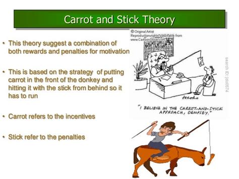 What is the carrot and stick learning theory?